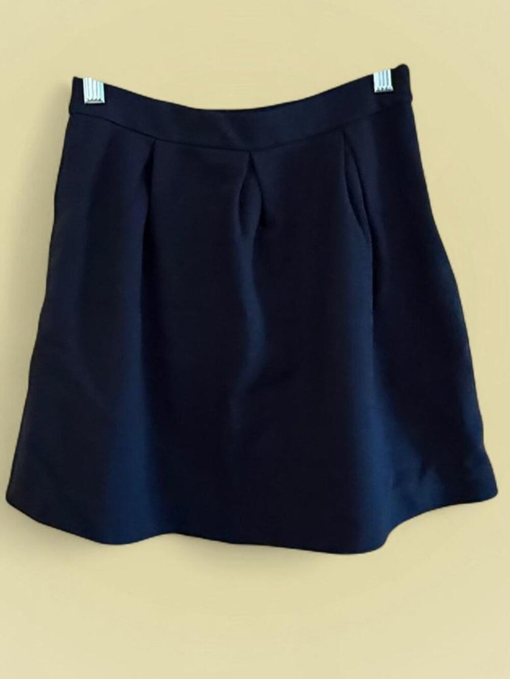 Madewell black pleated mini skirt